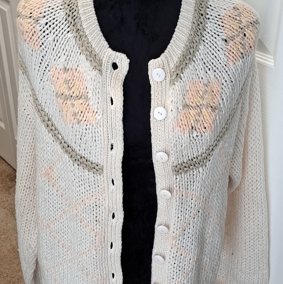 Hunters Run Women's Knitted Button Down Cardigan Size L - Picture 3 of 8